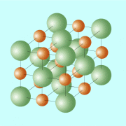 Gittermodell eines Natriumchlorid-Kristalls 