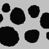 Kolloidale Systeme bestehen aus einer zerteilten Phase (schwarz im Bild) und geschlossenen Phase (grau im Bild). 