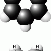 Modell des Benzenmoleküls und des Ethanmoleküls 