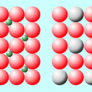 Bei Legierungen befinden sich zwischen den Metallatomen kleinere Atome bzw. Metallatome werden durch andere Atome ersetzt. 