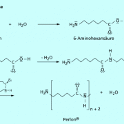 Synthese von Perlon® (Reaktionsgleichung) 