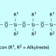 Silicone bestehen aus Silicium, Sauerstoff und Alkyl-Resten. 