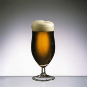 Bier hat ein typisches Aussehen und eine Schaumkrone. 