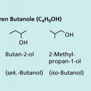 Konstitutionsisomere von Butanol 