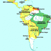 Die Aufteilung Südamerikas unter die Kolonialmächte 