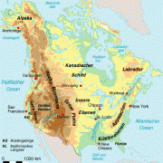 Landschaftliche Gliederung Nordamerikas 