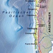 Lage von Chile in Südamerika 