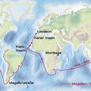 Die Reiseroute Magellans 