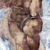 MICHELANGELO BUONARROTI: Das Jüngste Gericht, Fresko an der Altarwand der Sixtinischen Kapelle,Detail: Aufsteigende Seelige, 1535-1541, Fresko,Rom, Vatikan, Sixtinische Kapelle. 