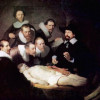 REMBRANDT HARMENSZ. VAN RIJN: „Anatomie des Dr. Tulp“;1632, Öl auf Leinwand, 169,5 × 216,5 cm;Den Haag, Königliche Gemäldegalerie Mauritshuis 