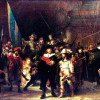REMBRANDT HARMENSZ. VAN RIJN: „Die Nachtwache“;1642, Öl auf Leinwand, 363 × 437 cm;Amsterdam, Rijksmuseum 