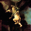 REMBRANDT HARMENSZ. VAN RIJN: „Raub des Ganymed“;1635, Öl auf Leinwand, 171 × 130 cm;Dresden, Gemäldegalerie 