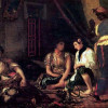 EUGÈNE FERDINAND VICTOR DELACROIX: „Frauen von Algier“;1834, Leinwand, 180 × 229 cm;Paris, Musée du Louvre. 