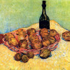 VINCENT WILLEM VAN GOGH: „Stilleben mit Flasche, Zitronen und Orangen“;1888, Öl auf Leinwand, 53 × 63 cm;Otterlo, Rijksmuseum Kröller-Müller. 