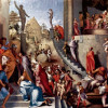 JACOPO PONTORMO: Gemälde für das Hochzeitszimmer des Pier Francesco Borgherini im Familienpalast in Florenz, Szene: Joseph in Ägypten;1517–1518, Öl auf Leinwand, 44 × 49 cm;London, National Gallery. 