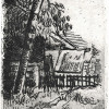 Landschaft bei Auvers, Entwurf: PAUL CÉZANNE, Ausführung: PAUL CÉZANNE, 1873,Radierung, 132 x 109 mm, Paris, Privatsammlung 