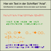 In Malprogrammen werden auch Schriftsymbole aller Art zu Objekten. 