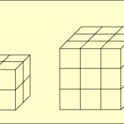 Würfel mit Kantenlänge 2 cm und 3 cm 