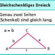Einteilung der Dreiecke nach den Seitenlängen 
