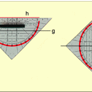 Zeichnen einer parallelen bzw. einer senkrechten Geraden durch einen Punkt mithife des Geodreiecks 