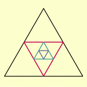 Anwednungsaufgabe zu Zahlenfolgen: Einbeschriebene Dreiecke 