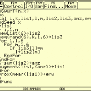 Programm zum Ermitteln der zu erwartenden Anzahl nicht gefallener Augenzahlen in einer Sechs-Wurf-SAerie mittels Computersimulation 