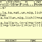 Definition der Funktion „jolaka“ (zum Berechnen der drei Gewinnahrscheinlichkeiten für Jonas, Lars und Karin (Beispiel mit Variablen n und g) 