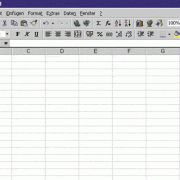 Leeres Arbeitsblatt der Tabellenkalkulation MS Excel 