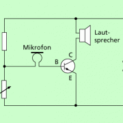 Schaltplan eines einfachen Mikrofonverstärkers 