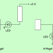 Anzeige von L- und H-Pegeln an Standard-TTL-IC 