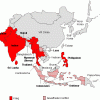Konflikte in Asien 2006 (Quelle: AKUF Hamburg) 